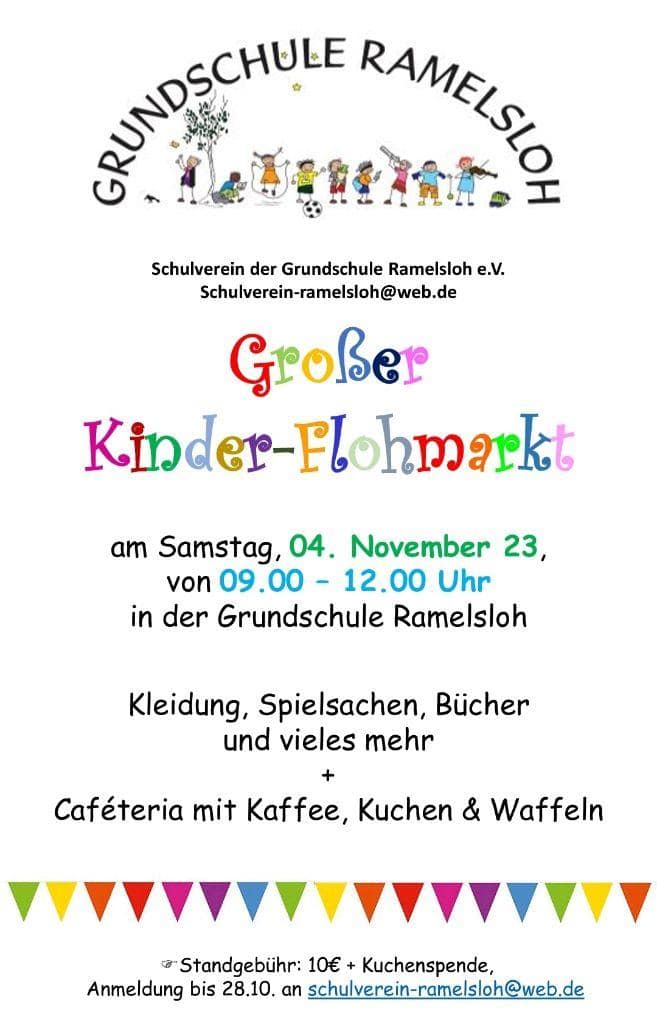 Großer Kinderflohmarkt in der Grundschule Ramelsloh