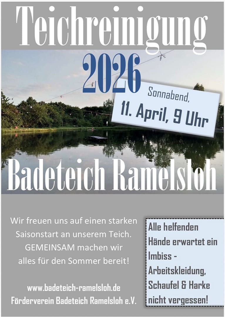 Teichreinigung, Badeteich Ramelsloh
